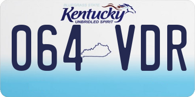 KY license plate 064VDR