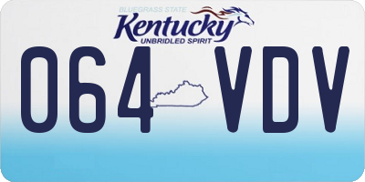 KY license plate 064VDV
