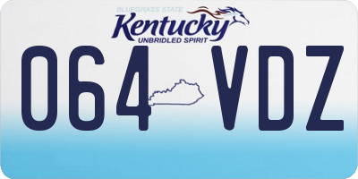 KY license plate 064VDZ