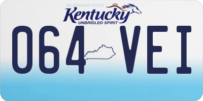 KY license plate 064VEI