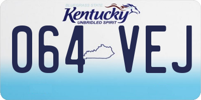 KY license plate 064VEJ
