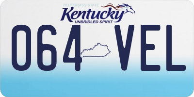 KY license plate 064VEL