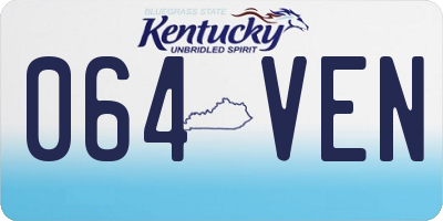 KY license plate 064VEN