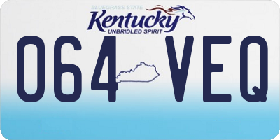 KY license plate 064VEQ