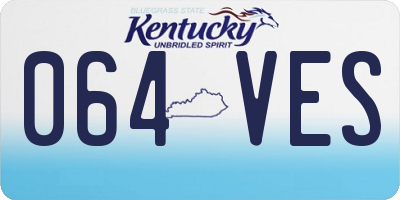 KY license plate 064VES