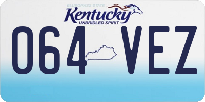 KY license plate 064VEZ