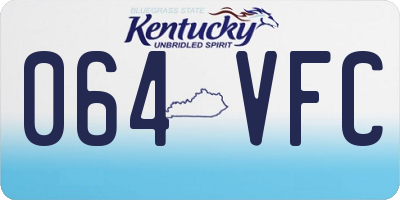 KY license plate 064VFC