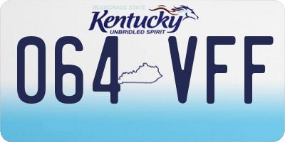 KY license plate 064VFF