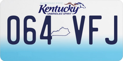 KY license plate 064VFJ