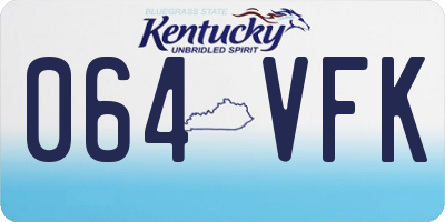 KY license plate 064VFK