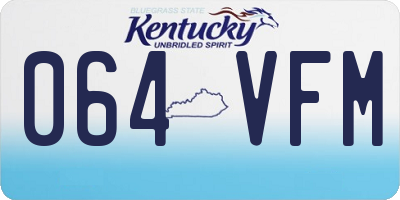 KY license plate 064VFM
