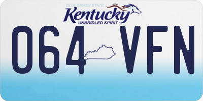 KY license plate 064VFN