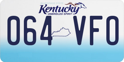 KY license plate 064VFO