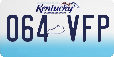 KY license plate 064VFP