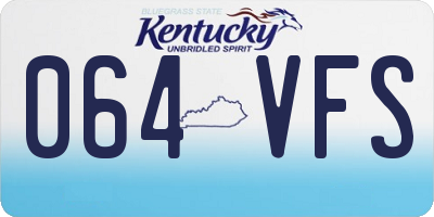 KY license plate 064VFS