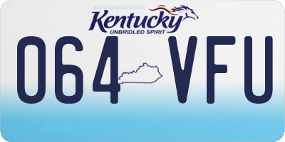 KY license plate 064VFU