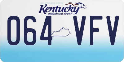 KY license plate 064VFV