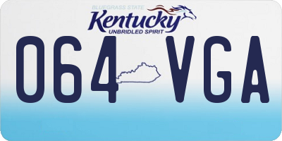 KY license plate 064VGA