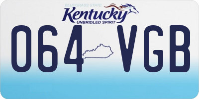 KY license plate 064VGB
