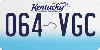 KY license plate 064VGC