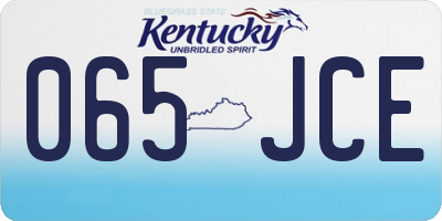 KY license plate 065JCE