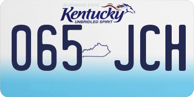 KY license plate 065JCH