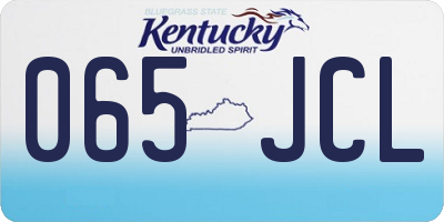KY license plate 065JCL