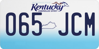 KY license plate 065JCM