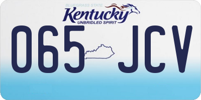 KY license plate 065JCV