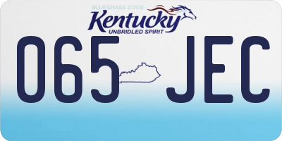 KY license plate 065JEC