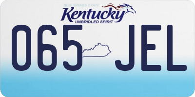 KY license plate 065JEL