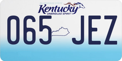 KY license plate 065JEZ