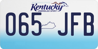 KY license plate 065JFB