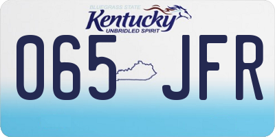 KY license plate 065JFR
