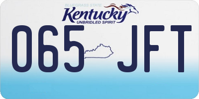 KY license plate 065JFT