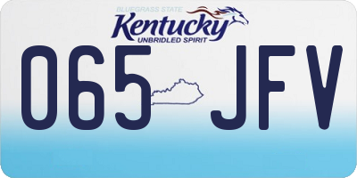 KY license plate 065JFV