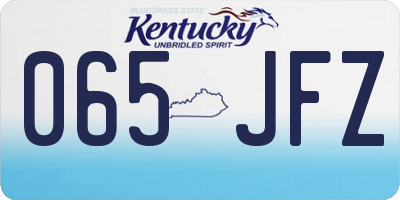 KY license plate 065JFZ