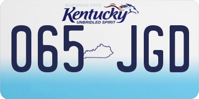 KY license plate 065JGD