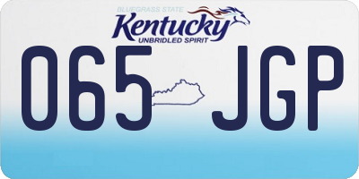 KY license plate 065JGP