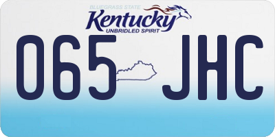 KY license plate 065JHC