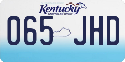 KY license plate 065JHD