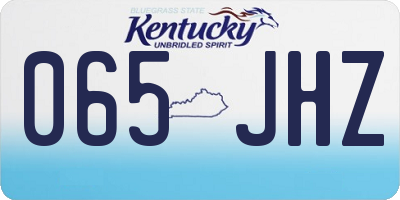 KY license plate 065JHZ