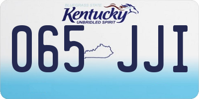 KY license plate 065JJI