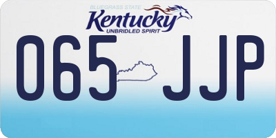 KY license plate 065JJP
