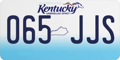 KY license plate 065JJS