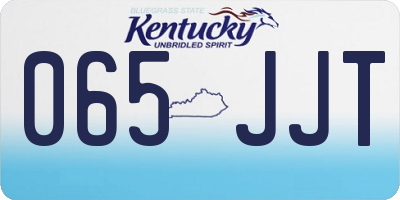 KY license plate 065JJT