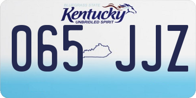 KY license plate 065JJZ