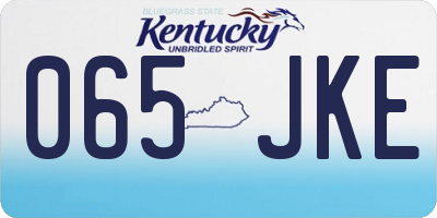 KY license plate 065JKE