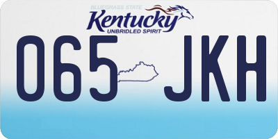 KY license plate 065JKH