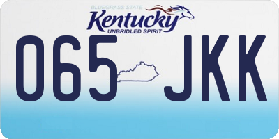 KY license plate 065JKK